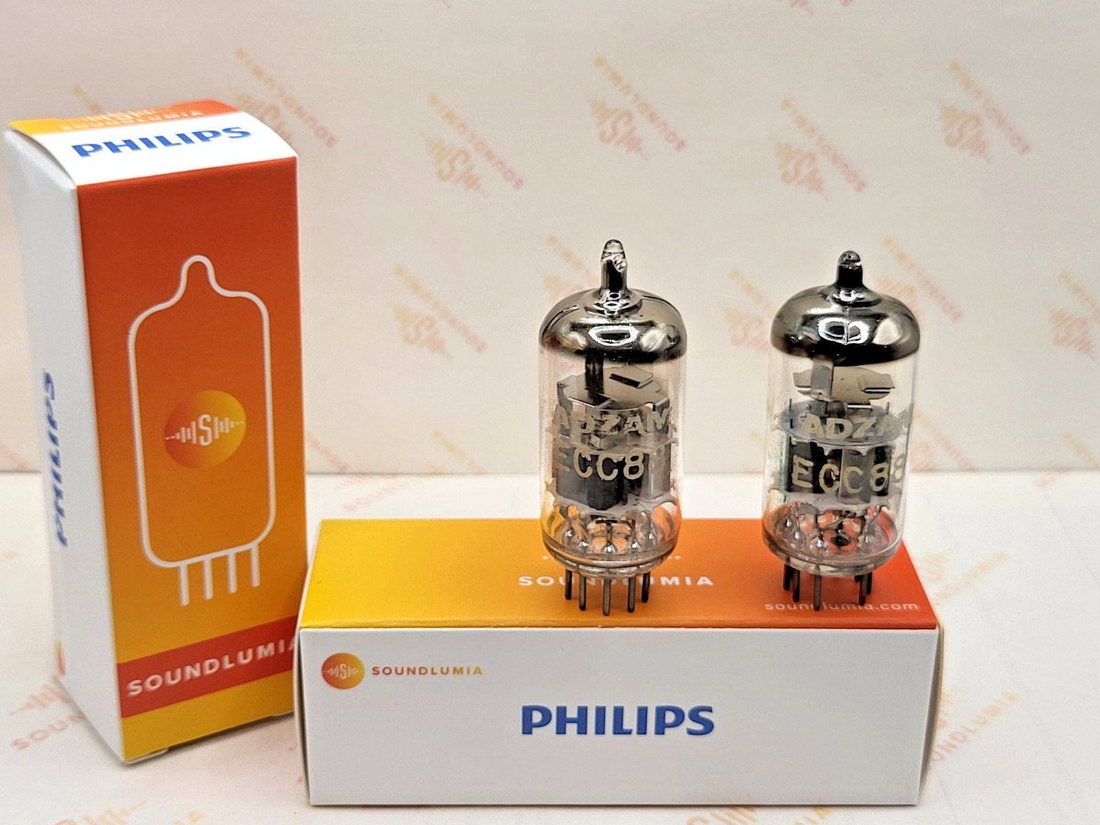 Philips ECC88 6DJ8 O-Getter Matched Pair – Adzam Label Heerlen 1965/67 – Strong