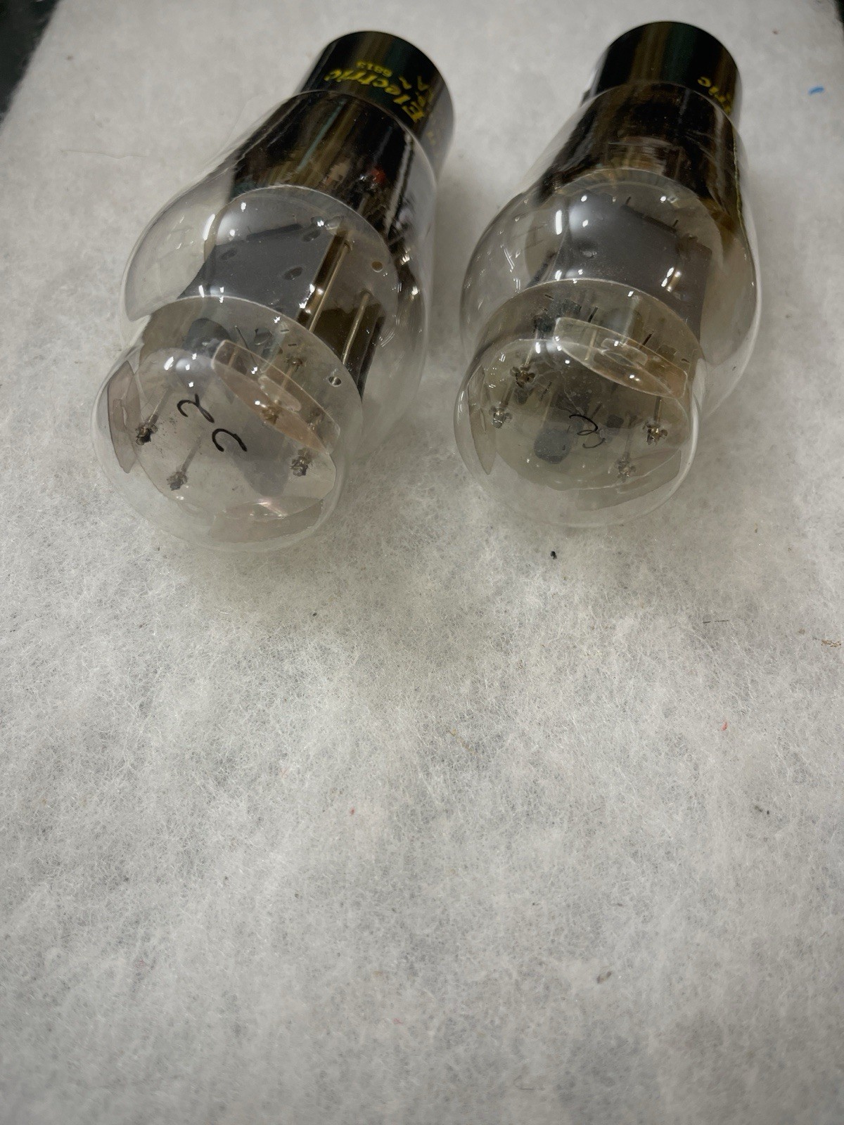 Western Electric 421A 6AS7 6080 6AS7G DD Getter NOS Testing Values Matched Pair