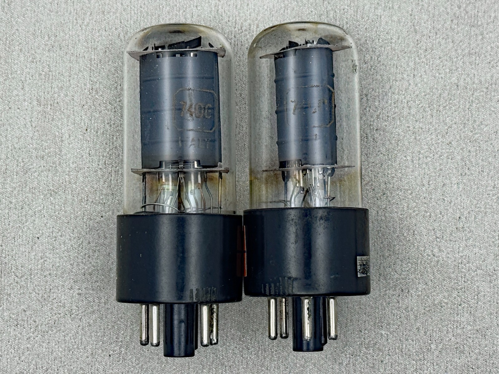 (2) GE Harman/Kardon 7408 Power Tubes Made In Italy Dual Ring Getters Strong