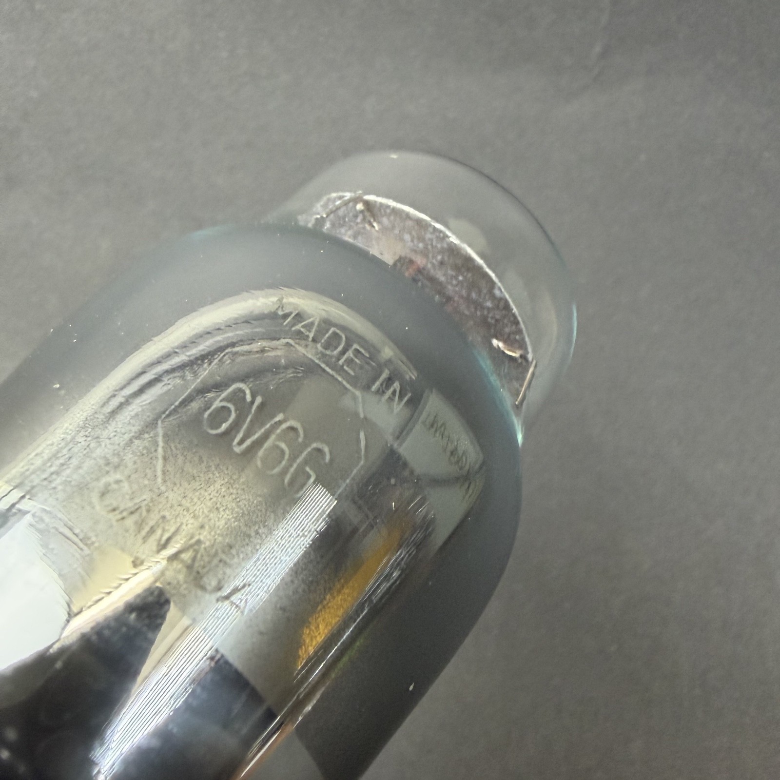 6V6G GE Tube Globe Smoked Glass TV7 Test NOS GEV-11