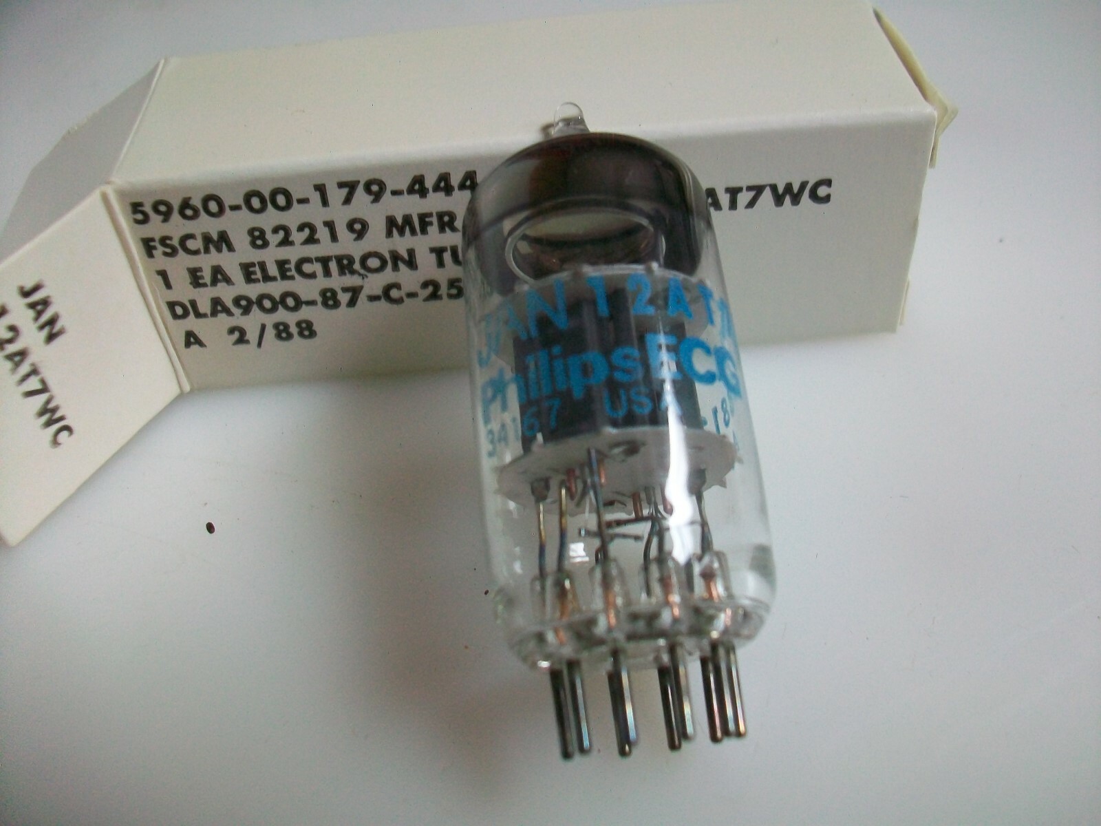 SLEEVE OF 5 PHILIPS JAN 12AT7WC TUBES