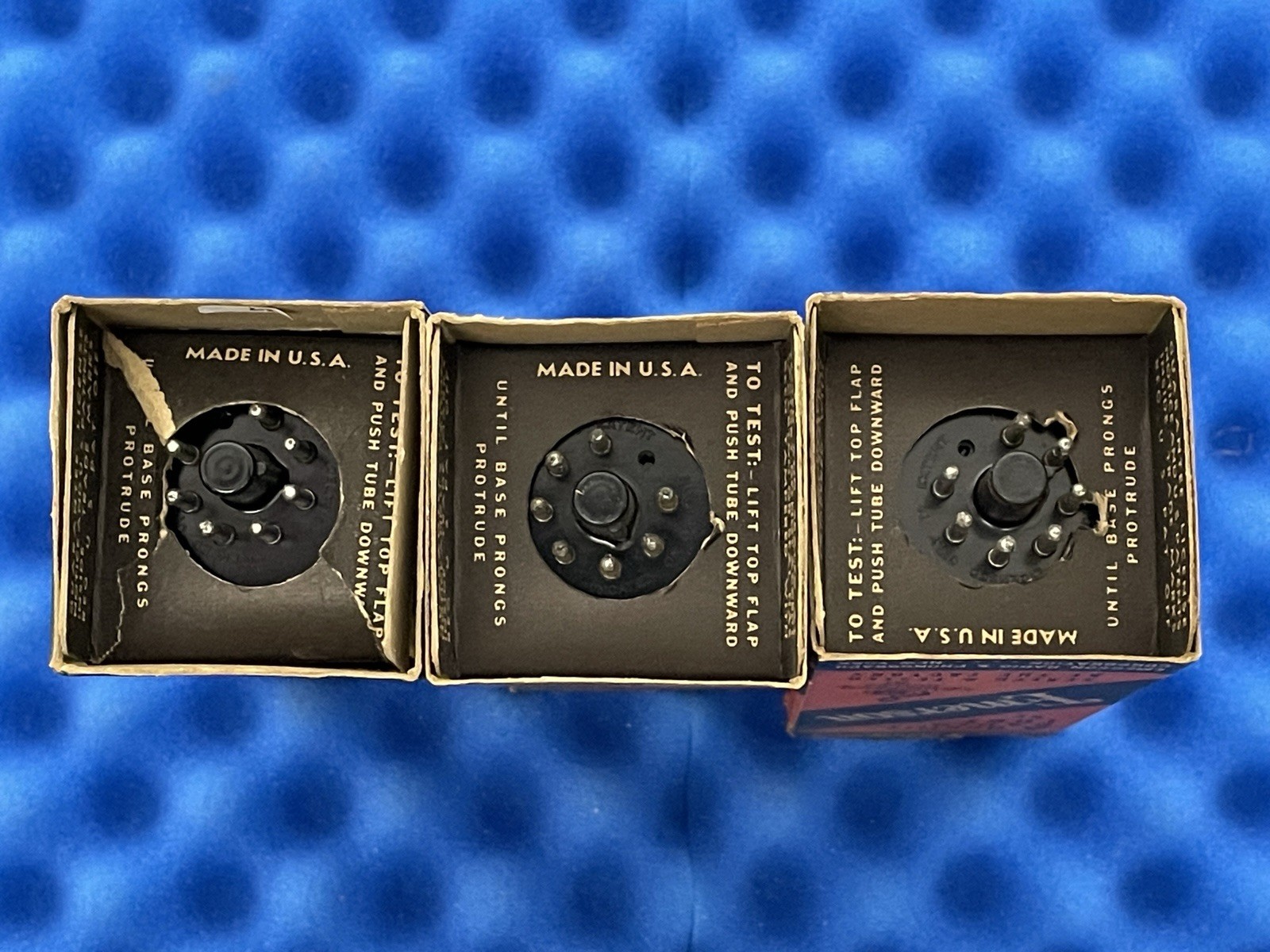 THREE Emerson 6F6G Tubes / Amplitrex Tested 💪 / SEALED NOS BOX / Smoked Glass