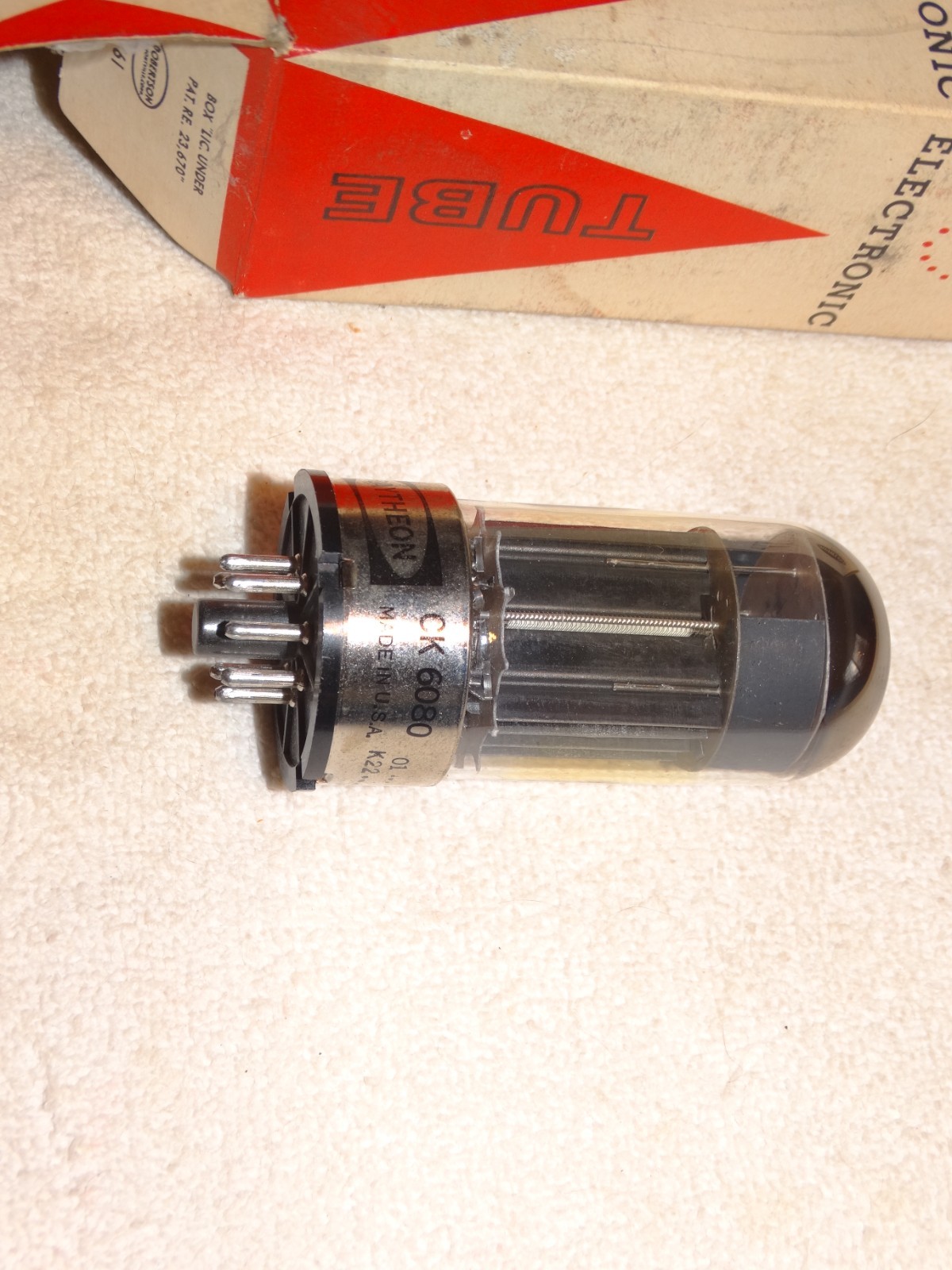 1 x CK6080 (6AS7) Raytheon Tube*NOS-NIB*Mil Specs*Very Strong Testing*#4