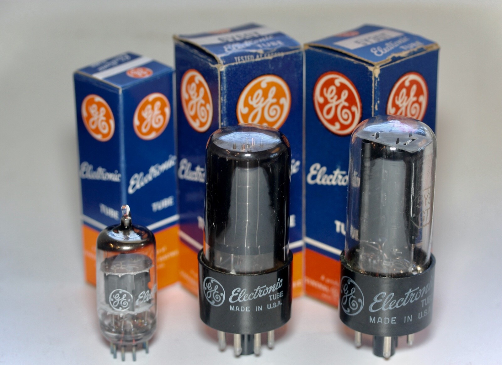 NOS 1950-60 GE 6V6GT 12AX7A 5Y3GT TUBES for FENDER CHAMP