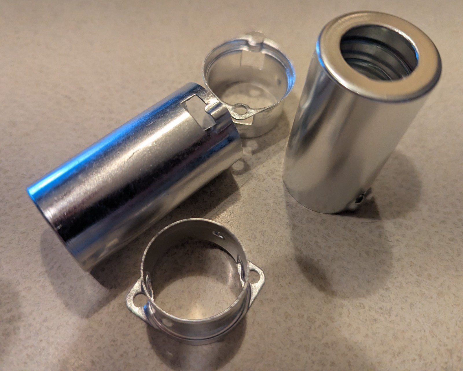 2PCS Chrome B9A shield for Vacuum Tube 12AX7 & many other 9 pin tubes