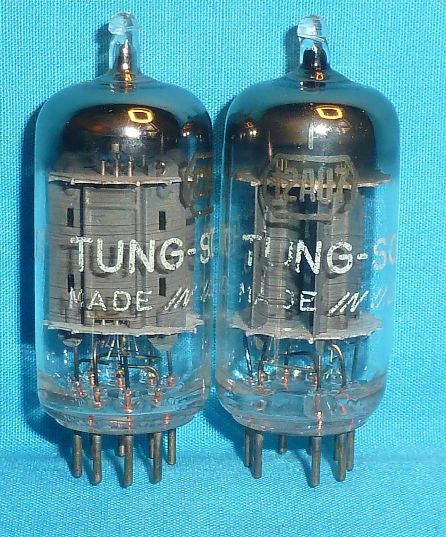 2-Tung-Sol 12AU7 ECC82 17mm Grey Plates Matching Date Code 1960 Electronics