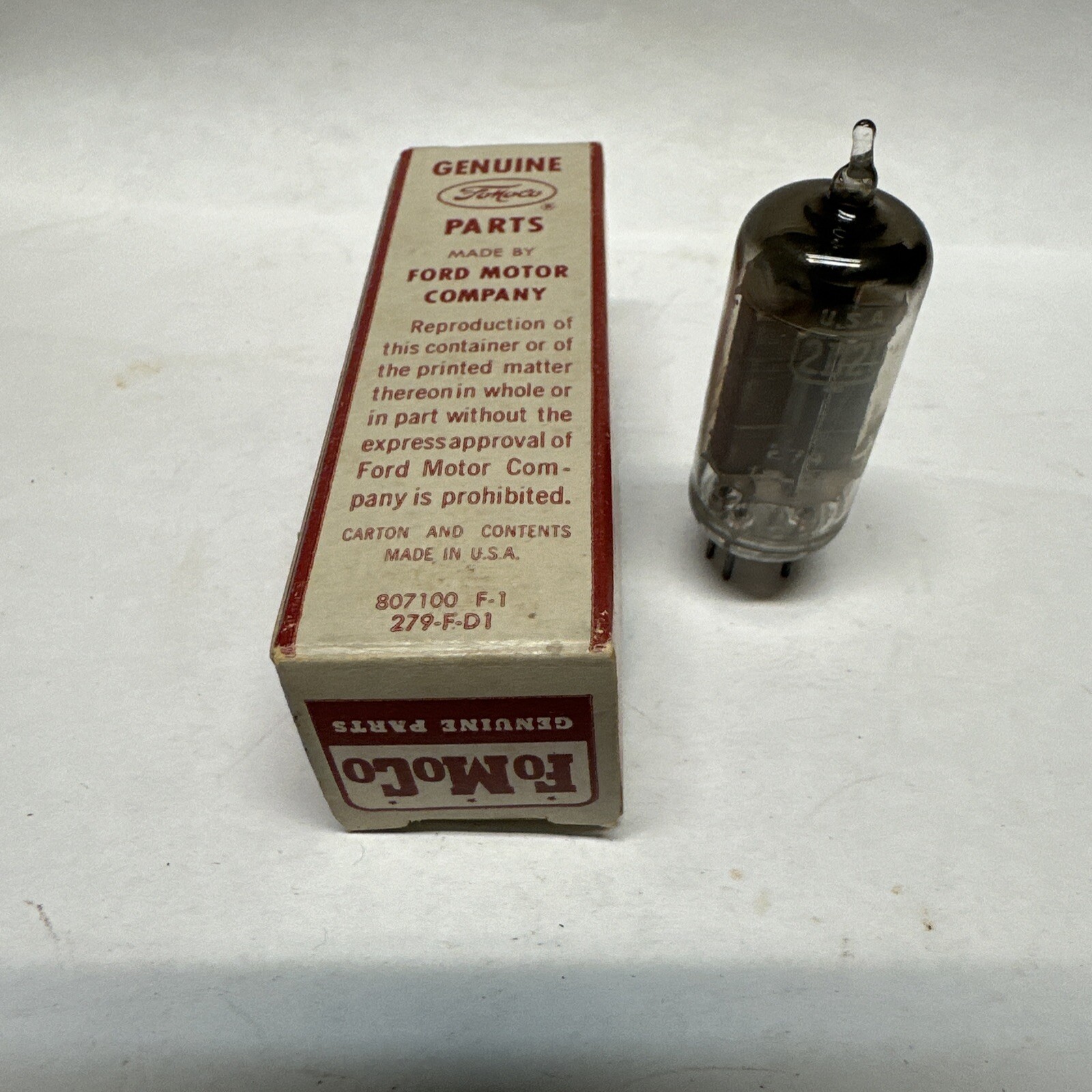 Vintage BURROUGHS Ford Motor Co. FoMoCo 2D21 Tube. Tube Radio, TV, In Box