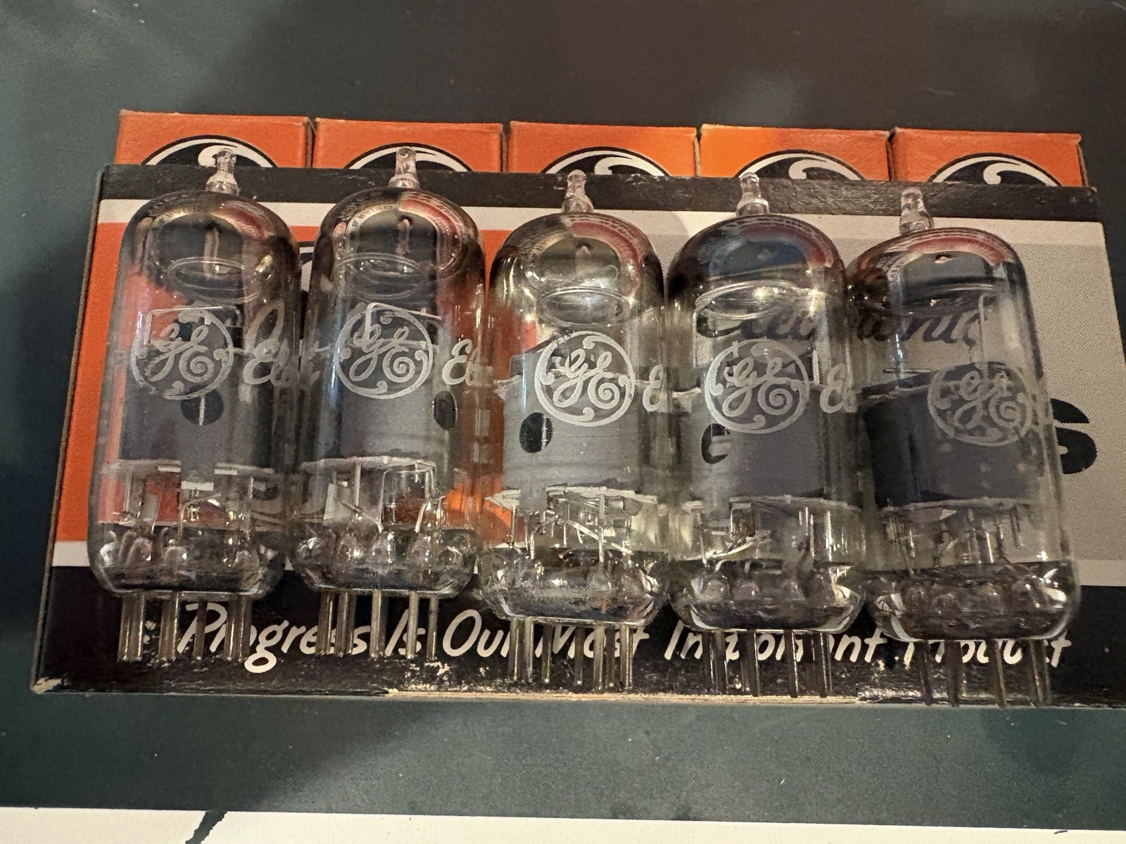 Sleeve Of 5 GE 6EJ7 EF184 Vacuum Tubes HICKOK Tested NOS NIB. Same 1972 Dates 🧱