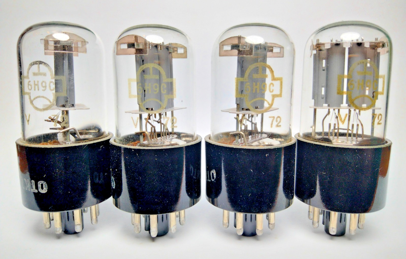 4 pcs NEW 6N9S/6SL7/ 1579 Reflector tubes Same Date 05.1972 Matched Quad