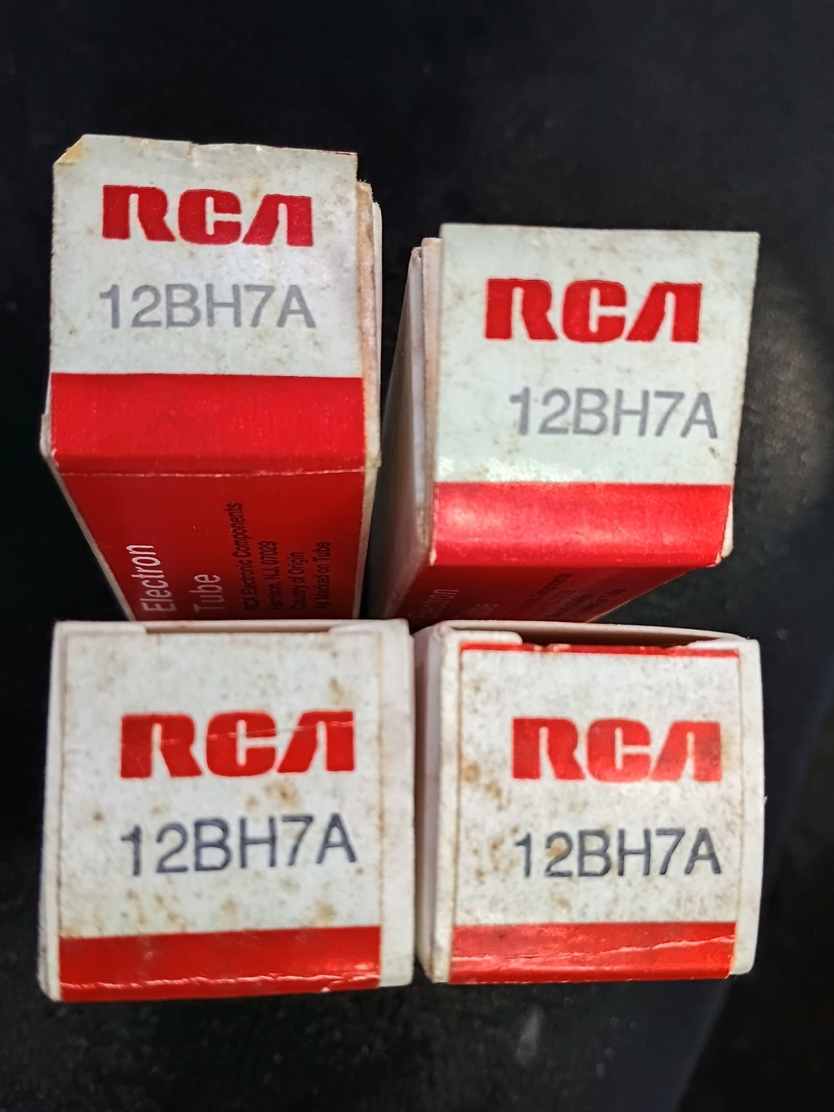 RCA 12BH7A Valve Tubes LOT – OLD STOCK – UNUSED – 4 NOS LOT