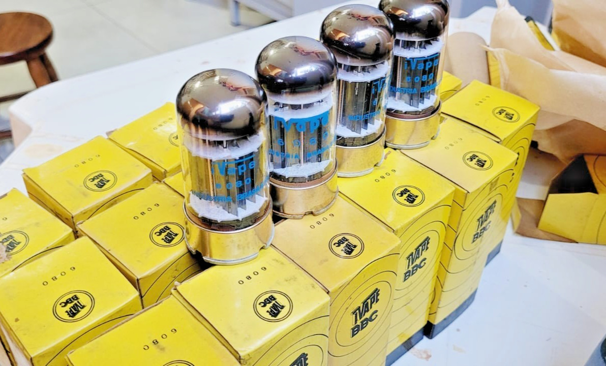 6080 = 6AS7 – ECC230 Vacuum Tube Sylvania labeled IVAPE BBC (Lot 10 pcs) NOS