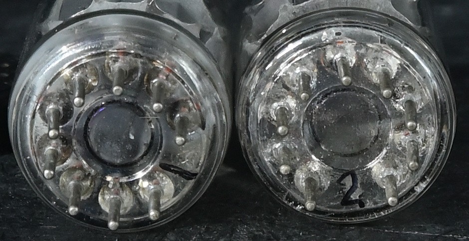 2x 1957’s BRIMAR ECC82/12AU7 Top Ring Getter Made in Gt Britain Amplitrex Tested