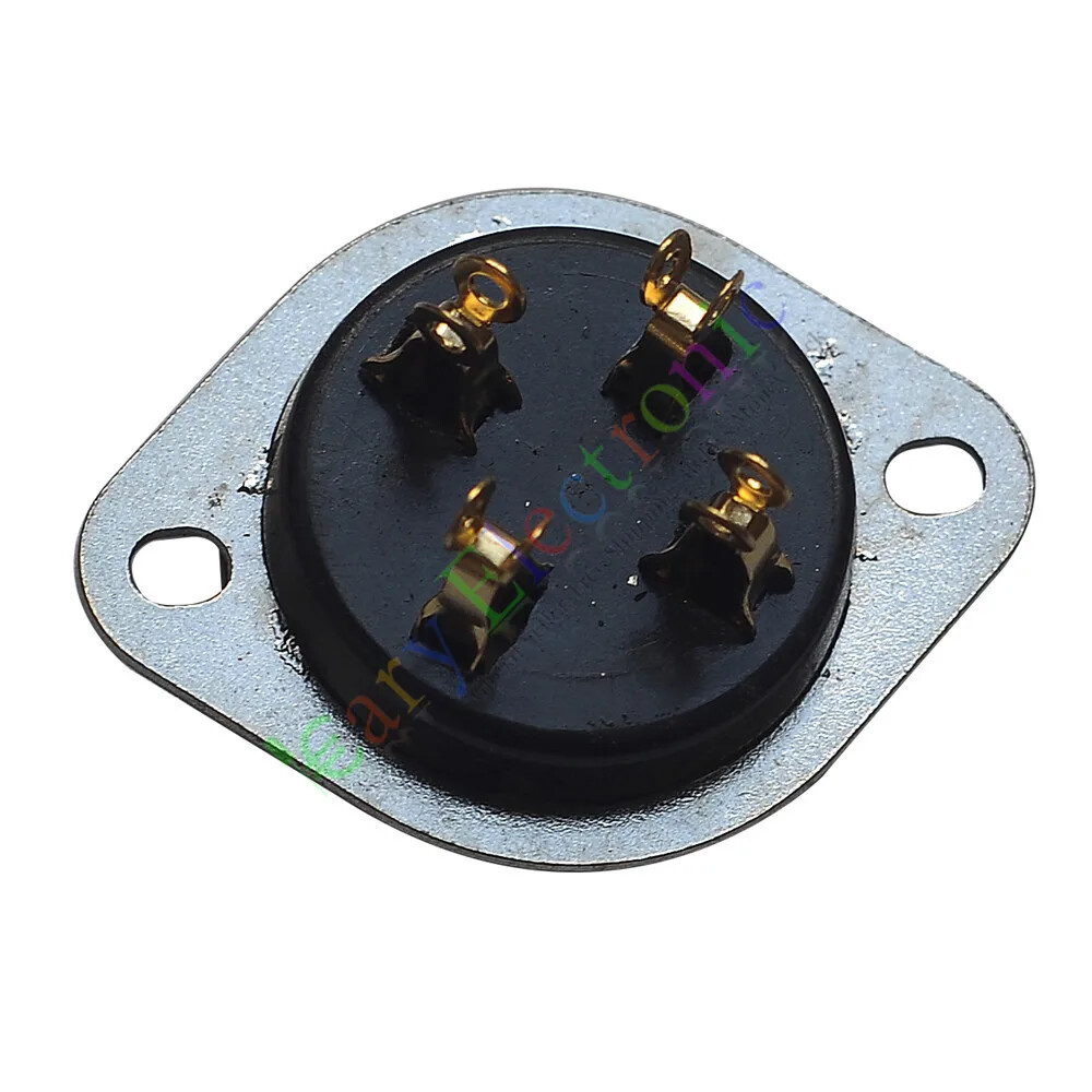 2pc 4Pin GOLD Bakelite Vacuum Tube Sockets for 2A3 300B 45 50 U4A audio amp DIY