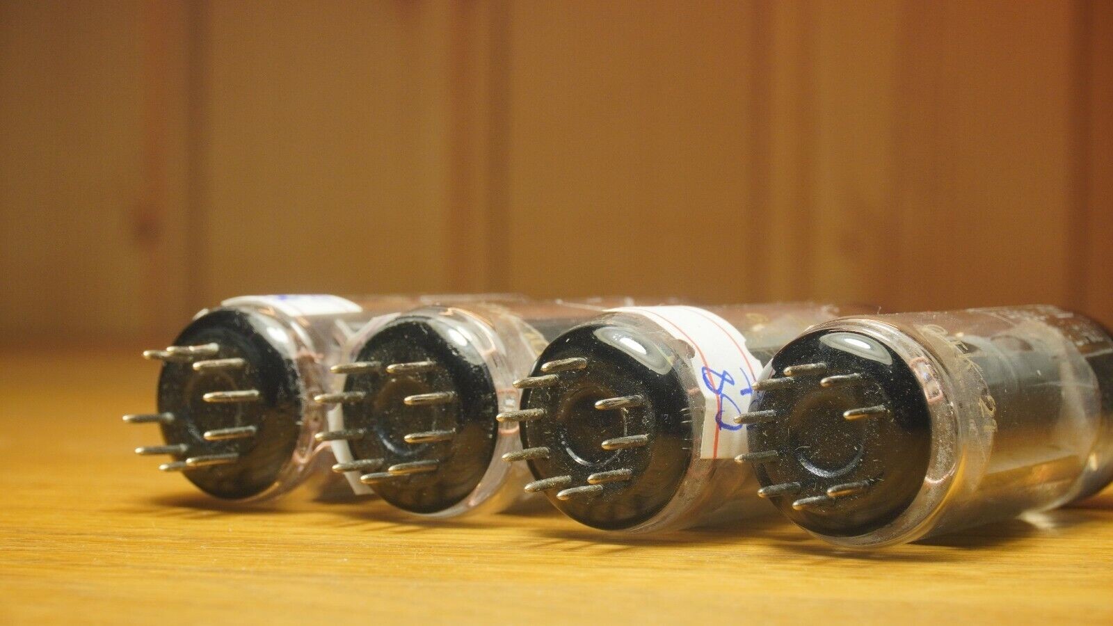4x 6P1P-EV NOS Matched QUAD 1% Tube Set WITH CONVERTERS TO 6V6