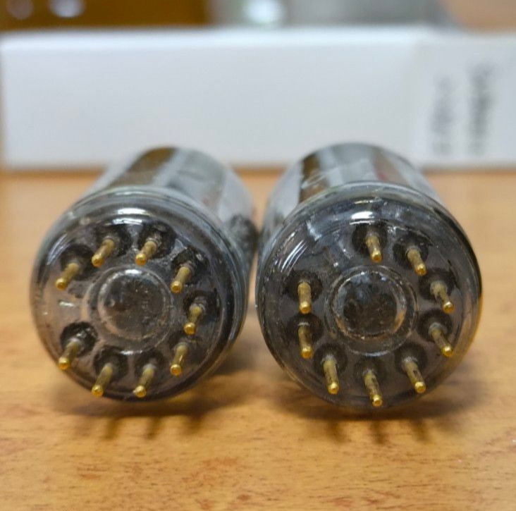 Siemens E88CC 6922 Grey Shield Vacuum Tubes Matched Quad 1961