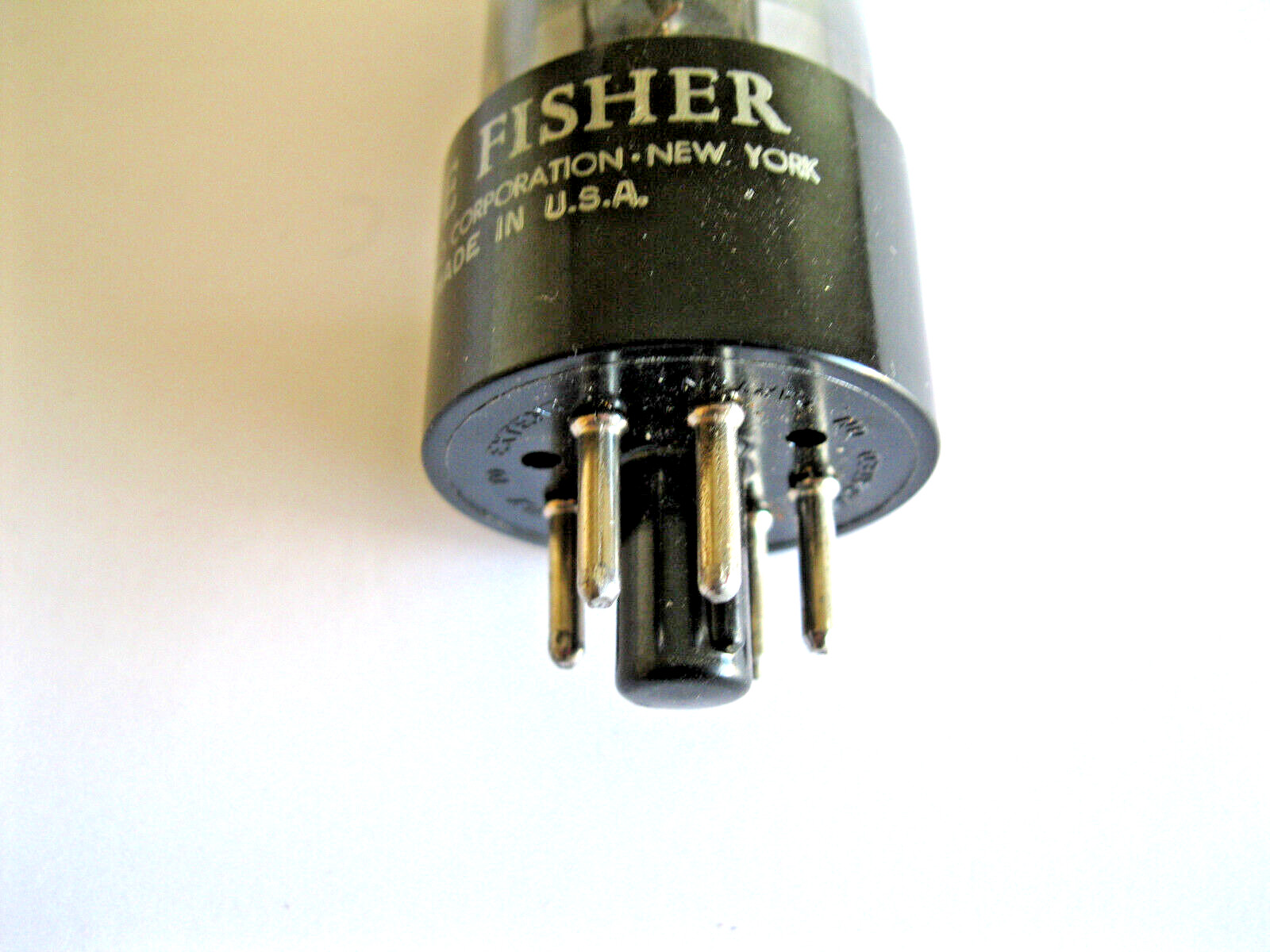 THE FISHER 6V6GT/6V6 AUDIO VACUUM TUBE SMOKE GLASS BOTTOM 2 D GETTER TV-7 TESTED