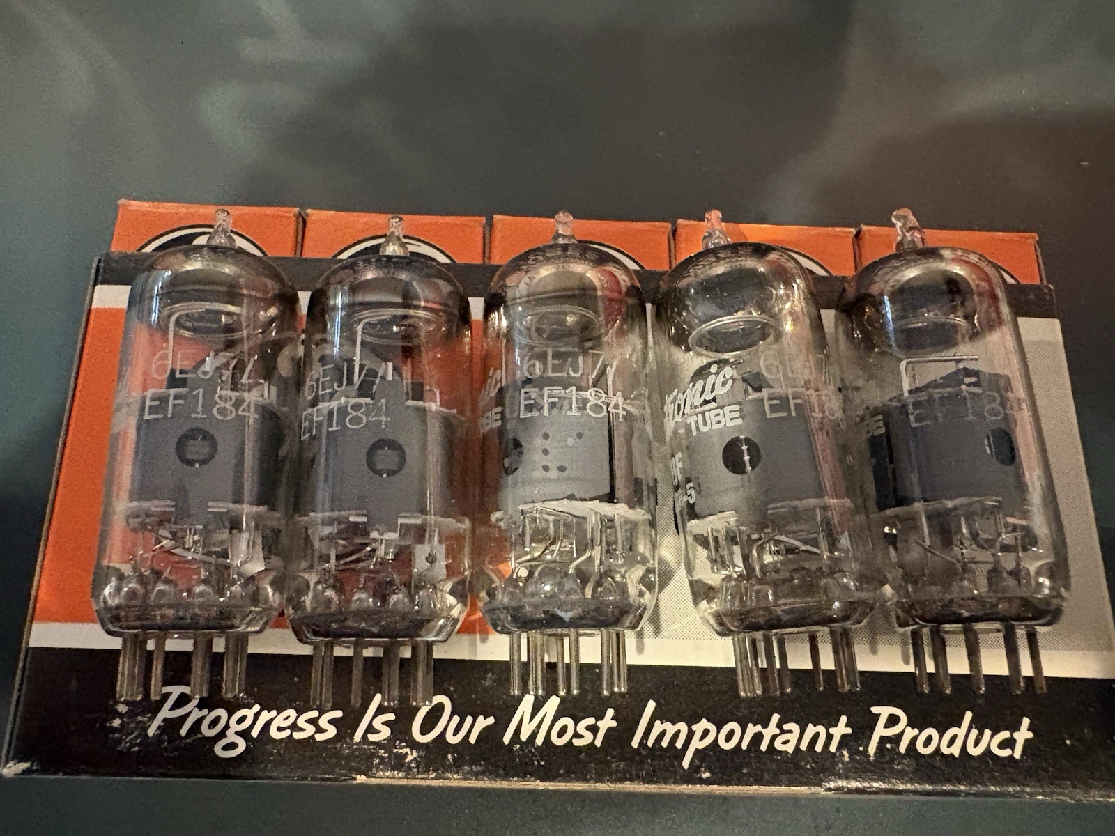 Sleeve Of 5 GE 6EJ7 EF184 Vacuum Tubes HICKOK Tested NOS NIB. Same 1972 Dates 🧱