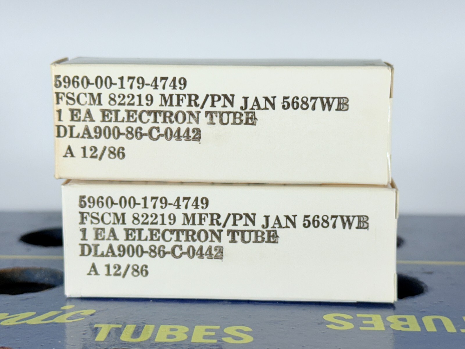Matched Pair Philips Sylvania JAN 5687WB NOS NIB Tested Like NOS Balanced Tube