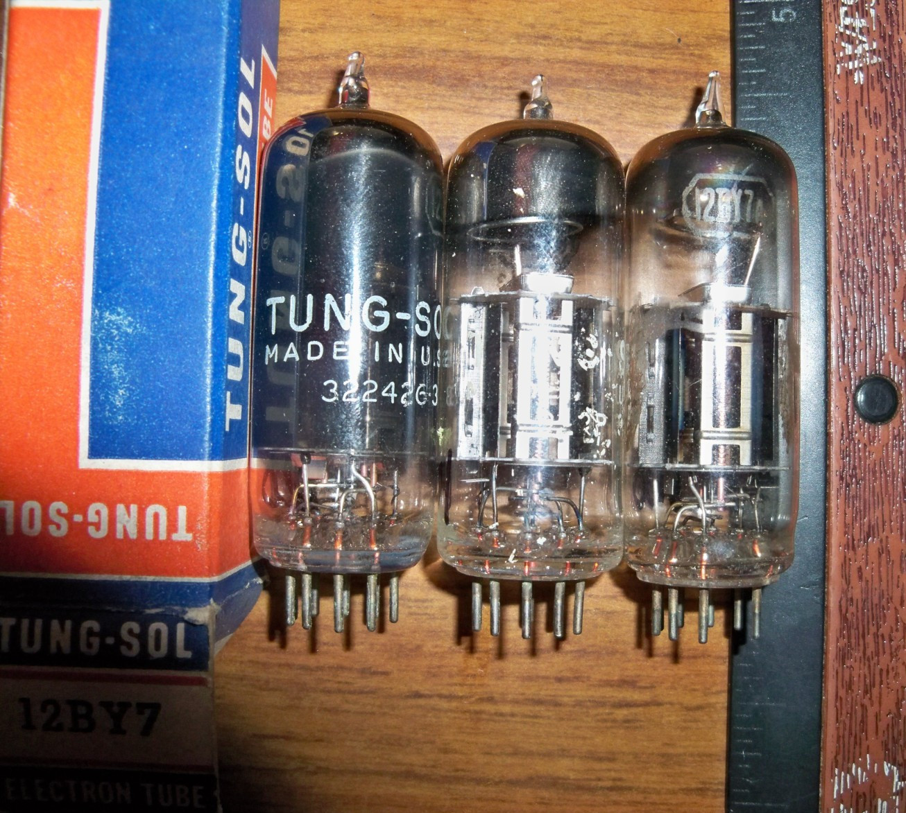 3 Strong Assorted TUNG-SOL 12BY7A / 12BV7 / 12DQ7 Tubes