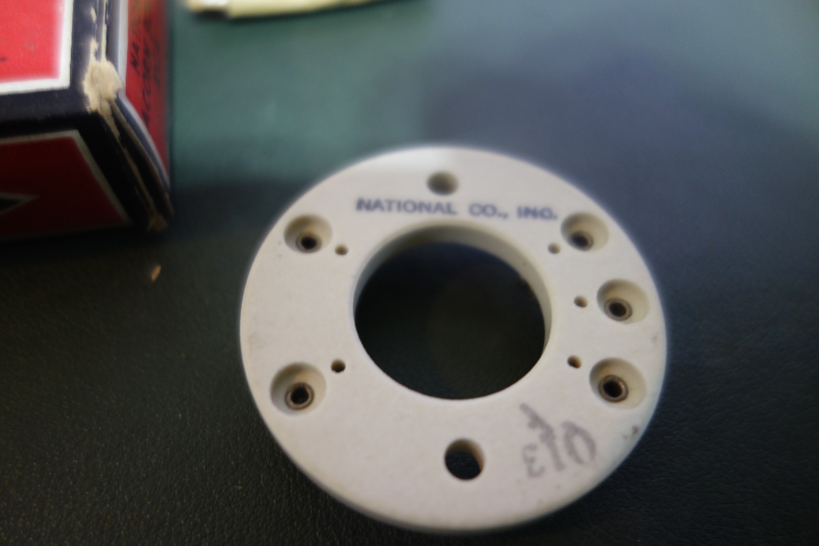 National XCA Ceramic 5 Pin Acorn Tube sockets NOS