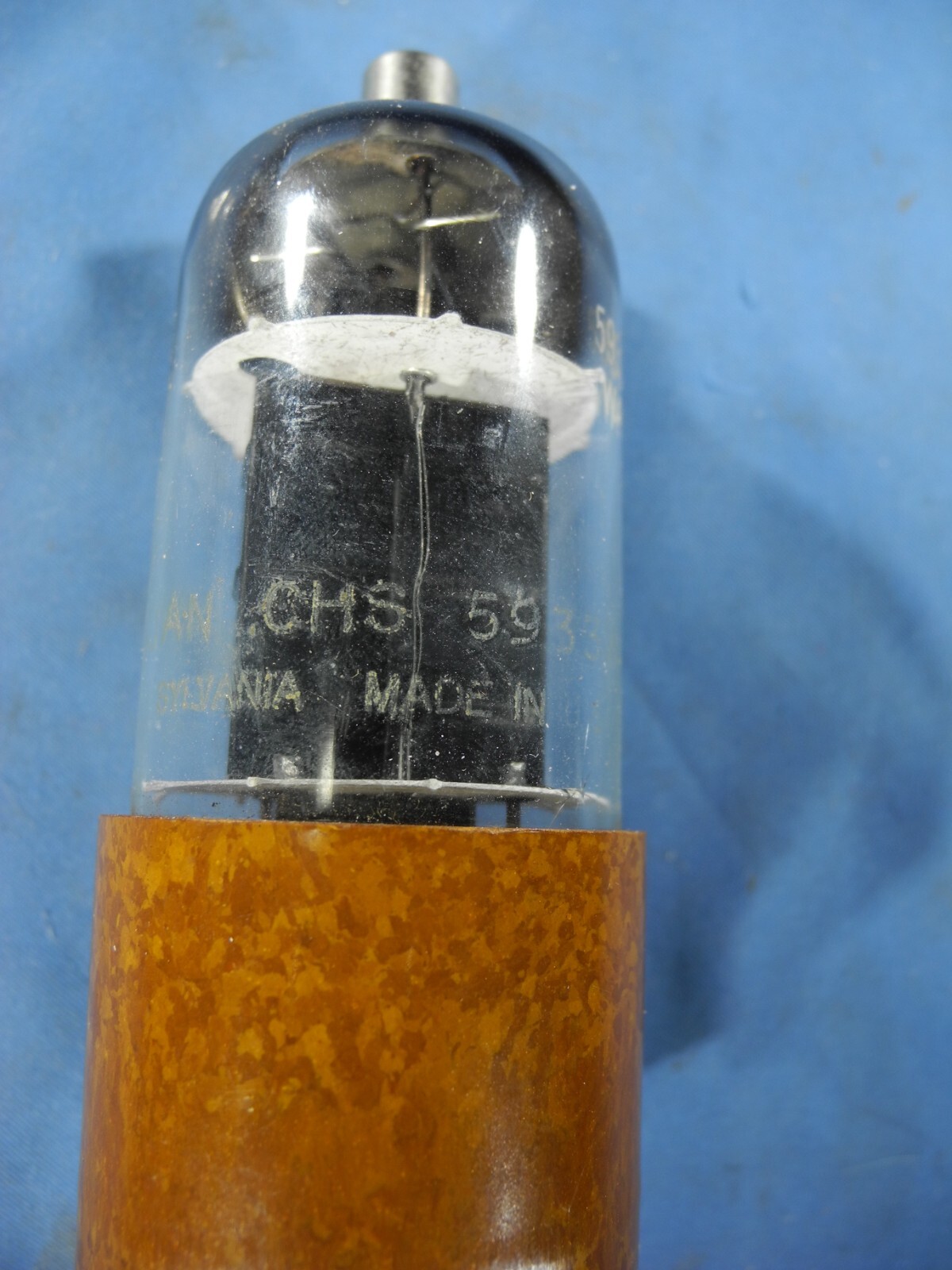 JAN-CHS- 5933 807W Sylvania Tube – Brown Base / Black Plate (TESTED W/ TV-7D/U)