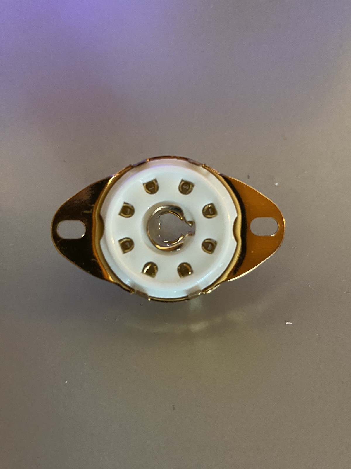 TUBE SOCKET – Premium 8 Pin Loctal Ceramic – (BOTTOM) Mount – Gold Plate-(1pc)