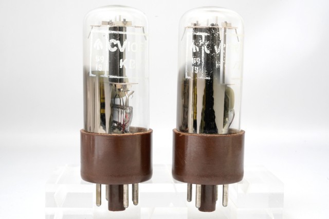 Platinum Matched pair GEC L63 tubes 6J5 half of 6sn7