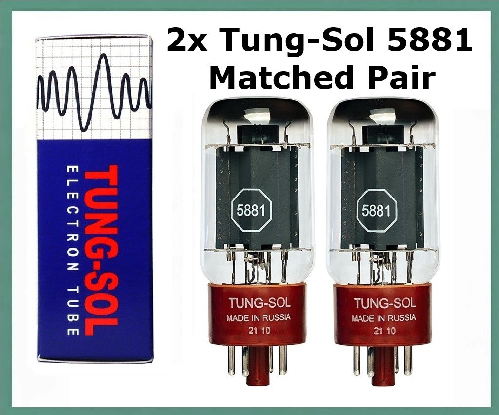 New 2x Tung-Sol 5881 | Matched Pair / Duet / Two | Power Tubes | Free Ship
