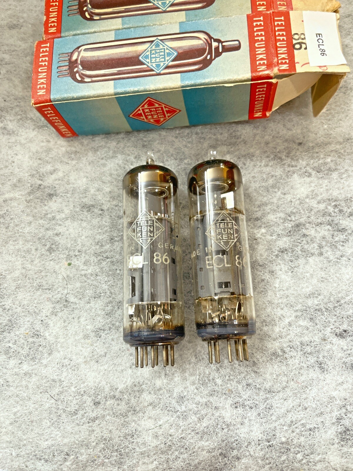 Telefunken ECL86 6GW8 NOS NIB Diamond Logo Made In Germany Matched Pair