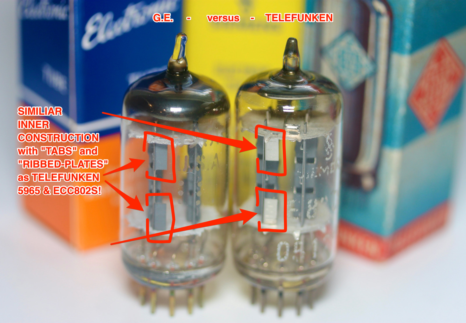 NOS GE 5965 E180CC 6829 7062 12AT7 MIRROR-MATCHED PAIR NEW OLD STOCK TUBES NEW!