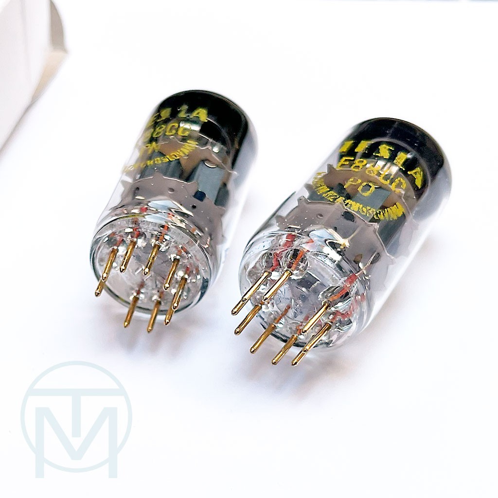 2x TESLA E88CC (6922 CCa ~E188CC) *Gold Grids*, Close 1961 Codes, NOS/100%++
