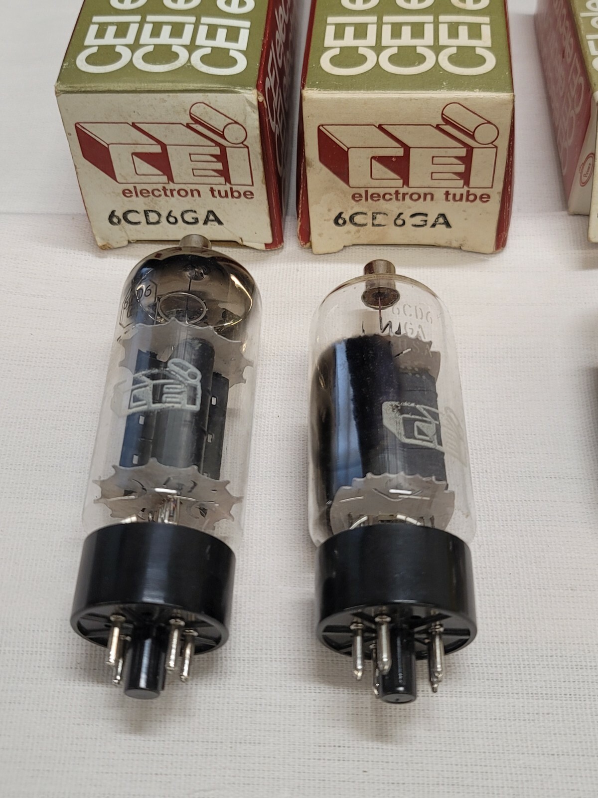 CEI 6CD6GA 6LQ6 6JE6C 6SK7 927 Vacuum Power Amplifier Radio Tv Tube Metal Glass