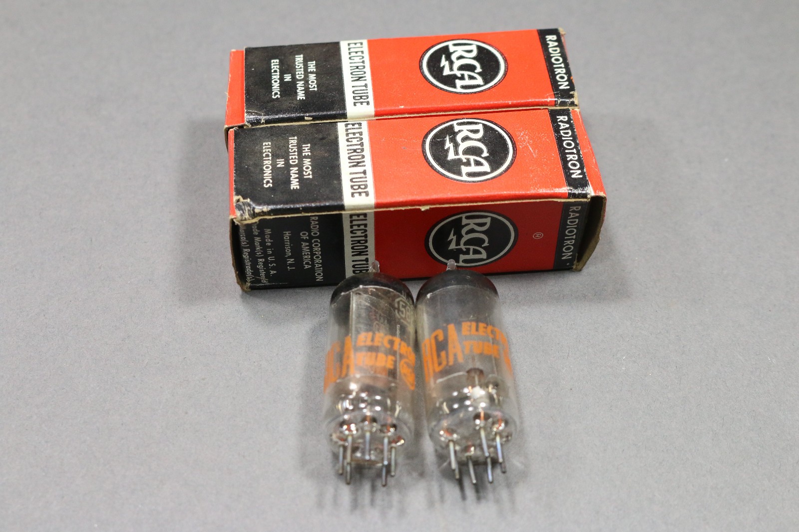 Pair Vintage RCA 5823 Vacuum Tube Thyratron Cold-Cathode w/ Original Boxes USA