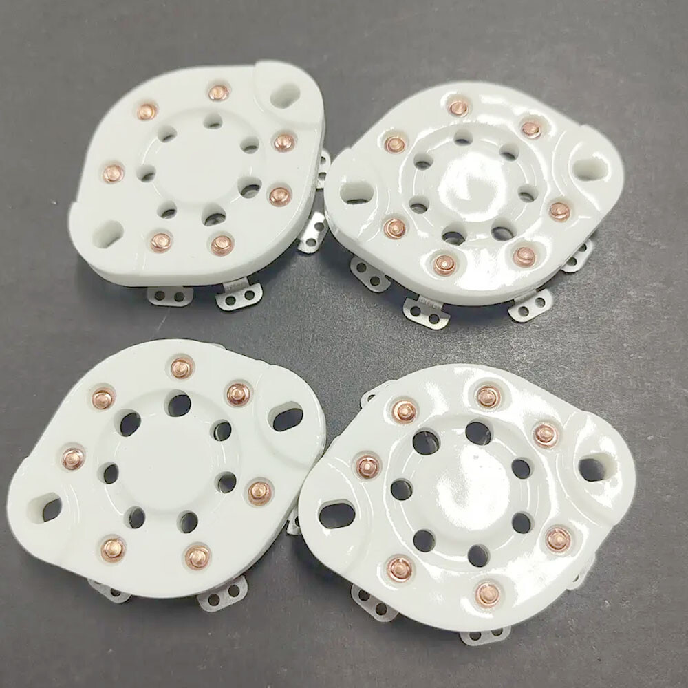 4Pack 7pin Tube Socket Ceramic Valve Base For 1625 FU25 826 59 Vintage Audio DIY