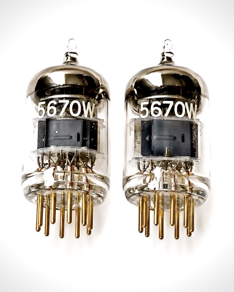 NOS HYTRON 5670W Gold Pin Matched Pair 2C51 / 396A Excellent WE396A Tested TV-7
