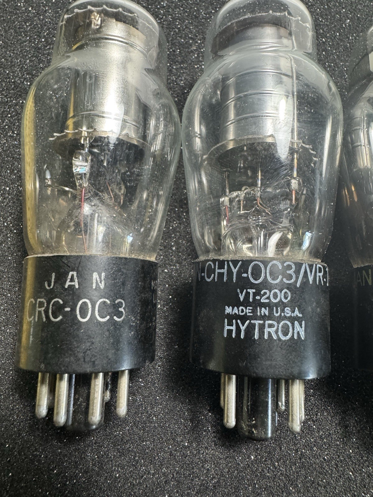 ⚡️ Lot of 6 Vintage Military Vacuum Tubes 0C3 0B3 38250 VT-200 RCA Sylvania ⚡️