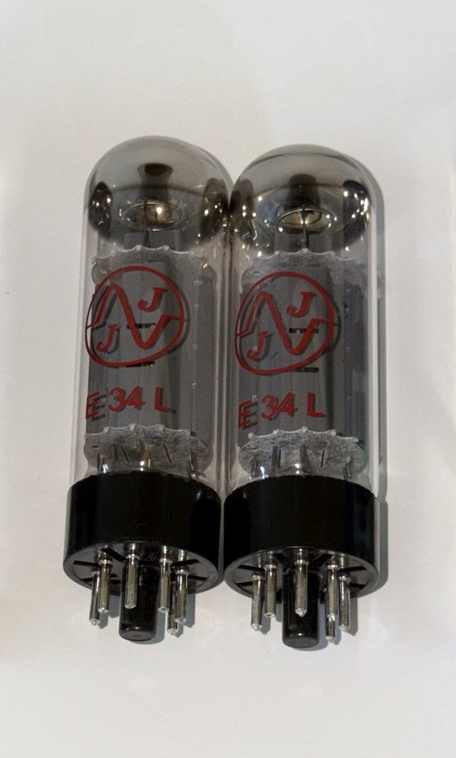 Pair JJ Electronic EL 34 / 6CA7 Power Tubes Tested B&K 700 for GM, 606 Emissions