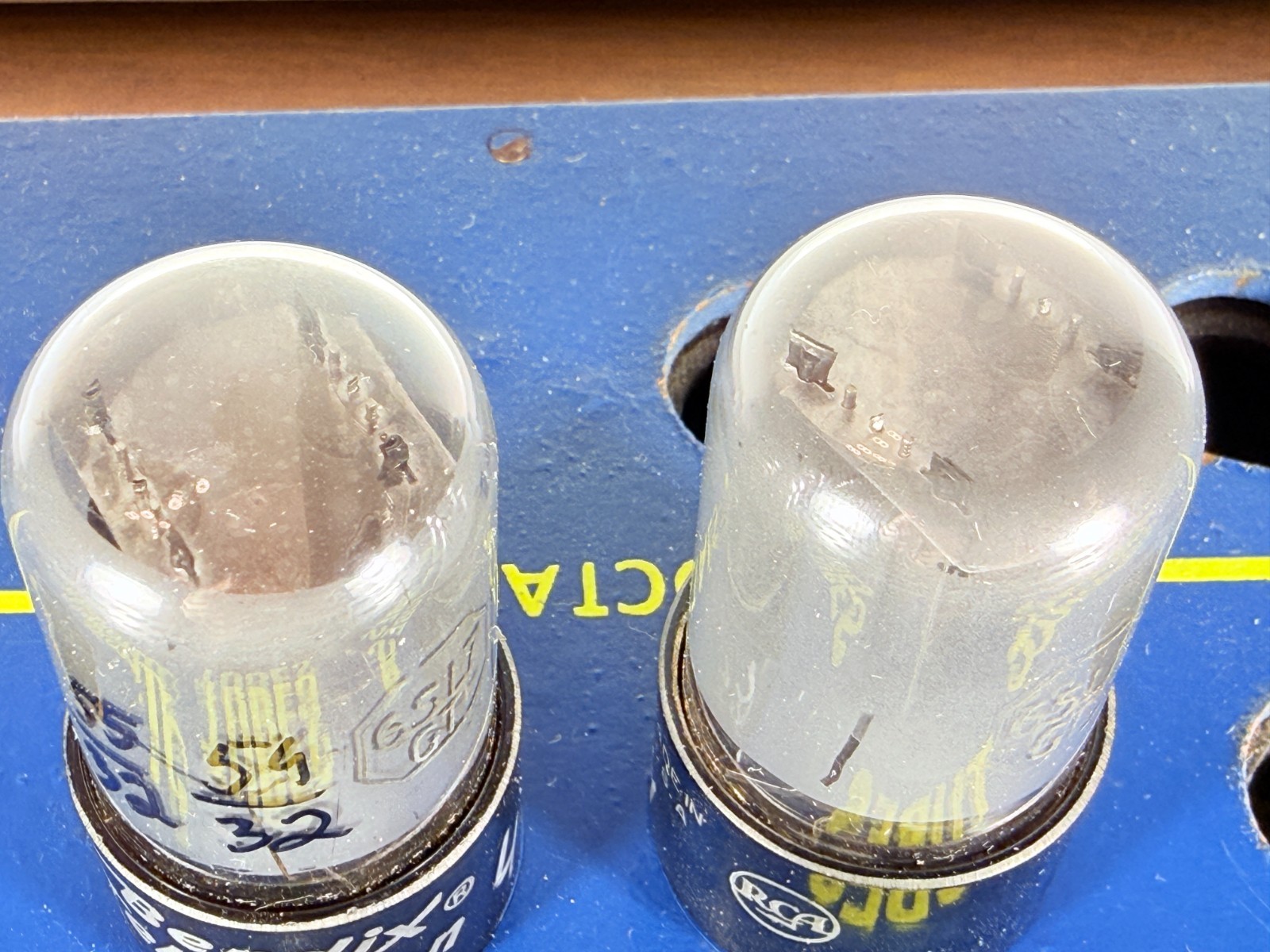 Matched Pair RCA 6SL7GT Smoked Glass NOS One Label Bendix Tested Like NOS Tube