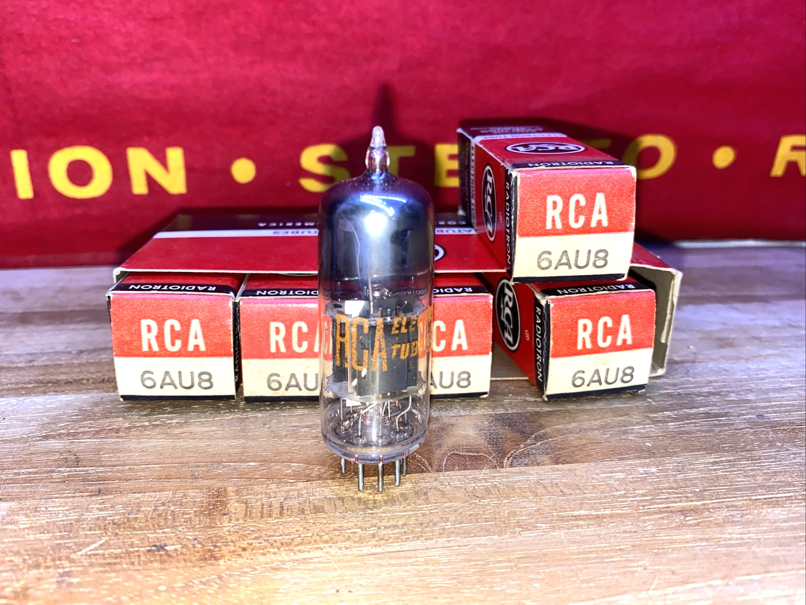 RCA 6AU8 Vacuum Tube NOS/NIB Tested 100%+ QTY 1 Tube )