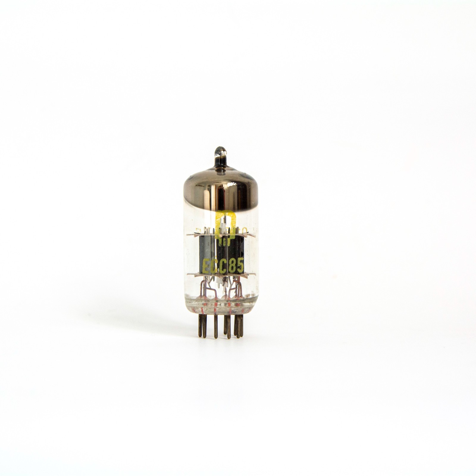 ECC85 RFT STRONG DOUBLE TRIODE TESTED TUBE = 6AQ8 B719 6L12. USED. 1 pc.
