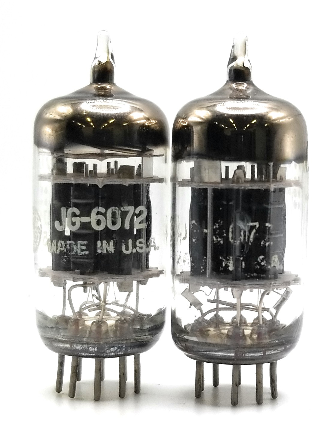 Matched Pair JG-6072 GE Vacuum Tube 12AY7 Military Grade Amplitrex TESTED