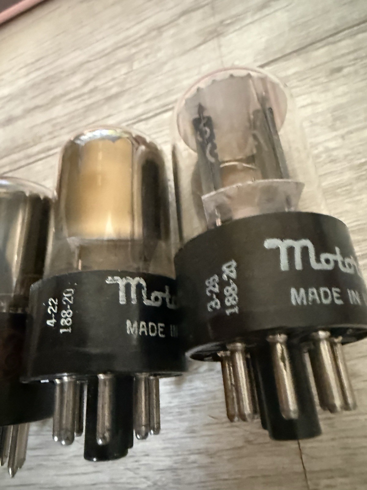 (1) GE 6SN7 6sn7gtb Gray Plate Side D Phono Musical Tube White Label