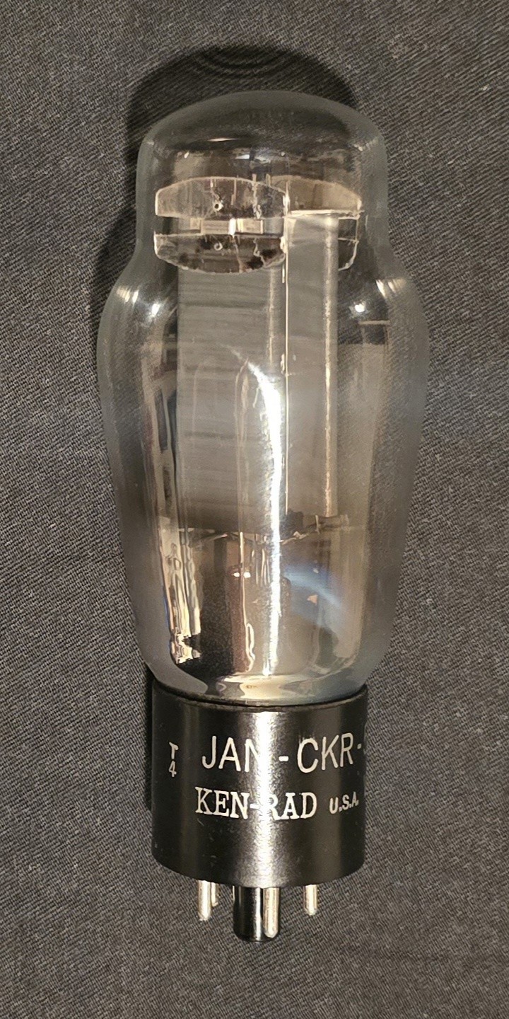 KEN-RAD 5U4G JAN CKR VT-244 TUBE DUAL CENTER RODS CHROME FOIL MILITARY SPEC NIB