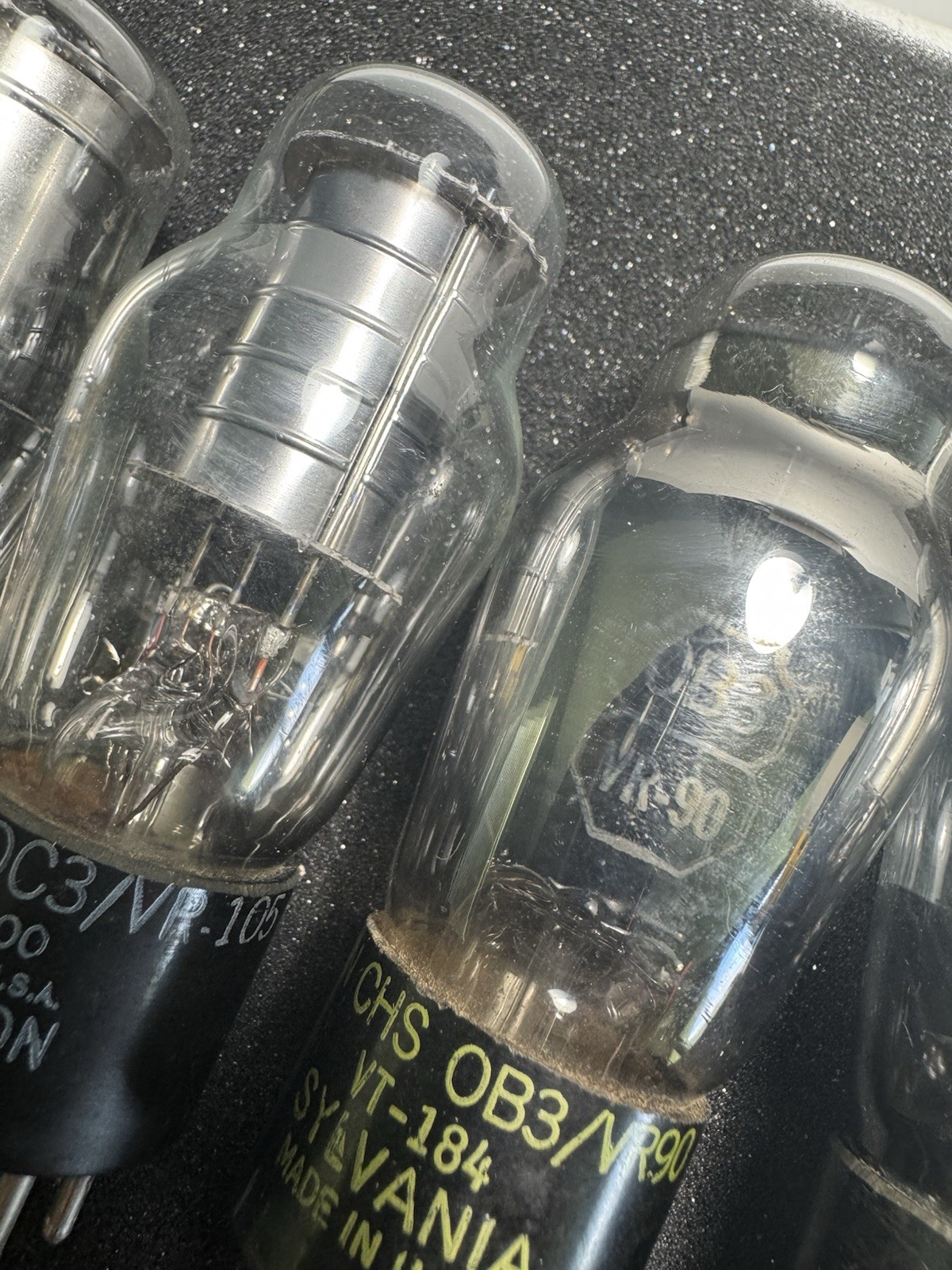 ⚡️ Lot of 6 Vintage Military Vacuum Tubes 0C3 0B3 38250 VT-200 RCA Sylvania ⚡️