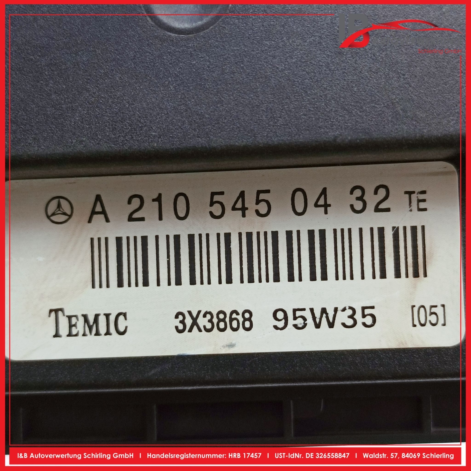 MERCEDES-BENZ E-CLASS W210 ECU CLIMATE CONTROL UNIT A2105450432 TEMIC
