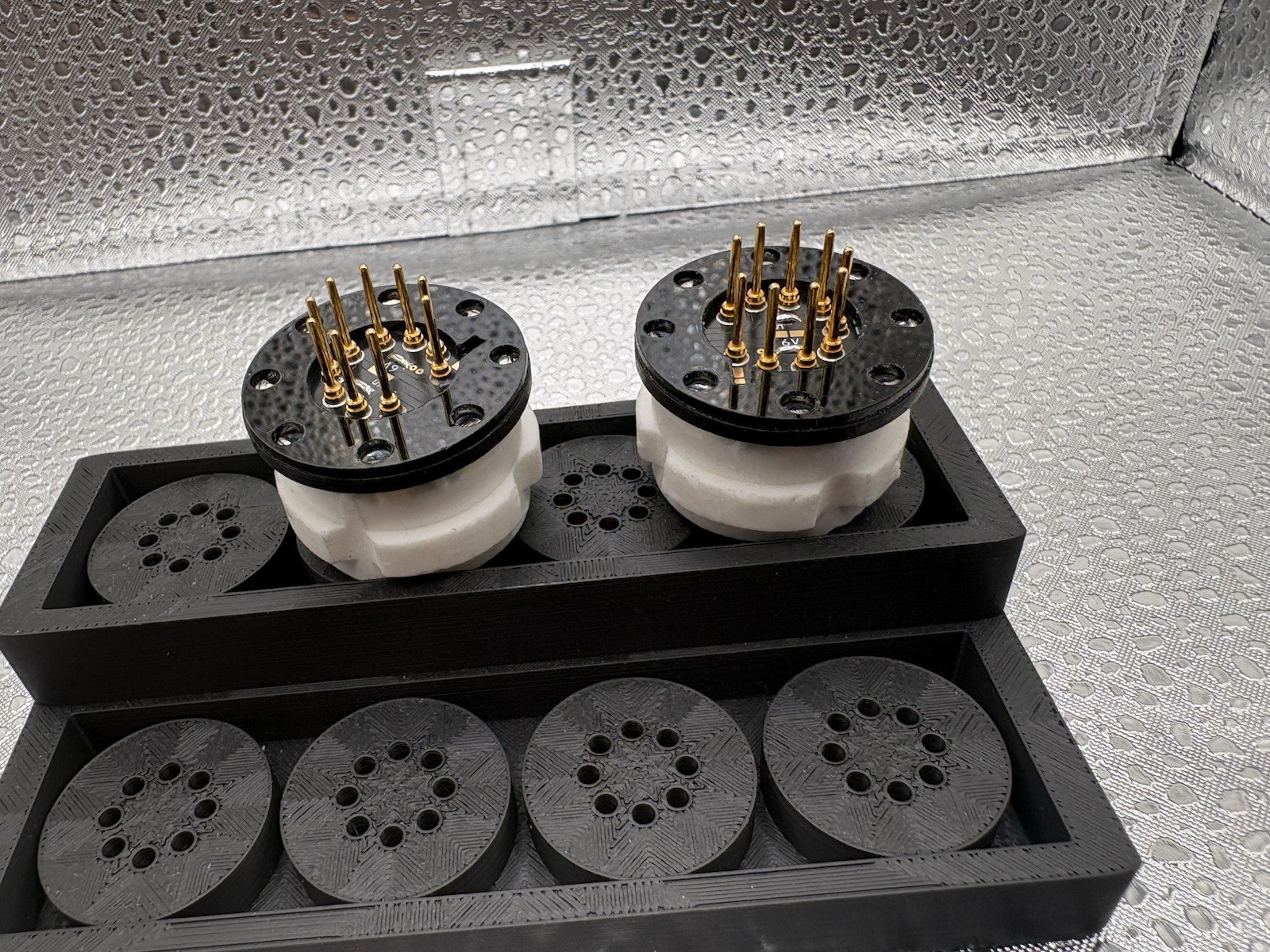 pair Garage 1217 Printed circuit board 6sn7 To 6922 Vacuum Tube Adapter.