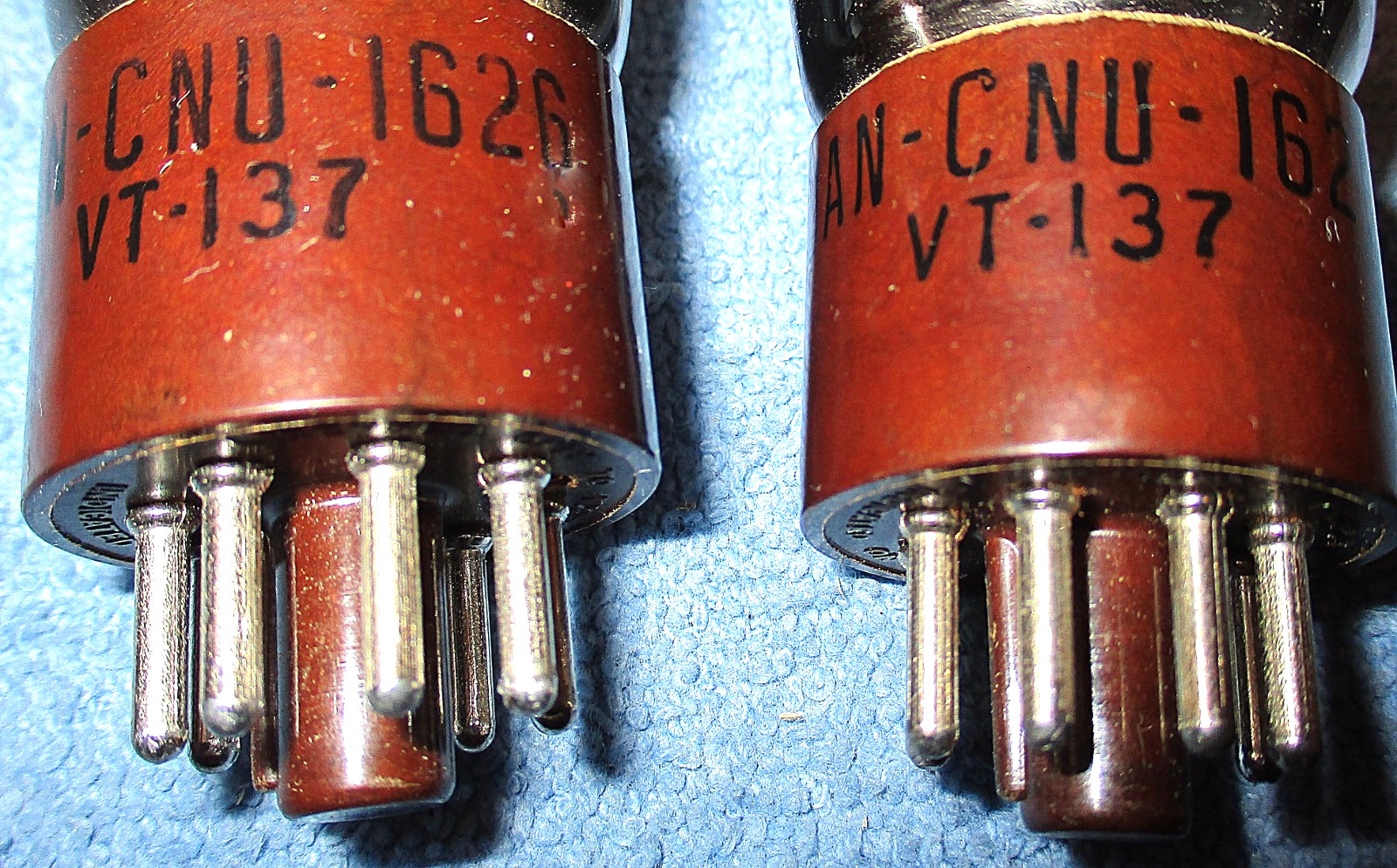 2 NOS National Union JAN CNU 1626 VT-137 Vacuum Tubes – Triodes for DARLING Amps