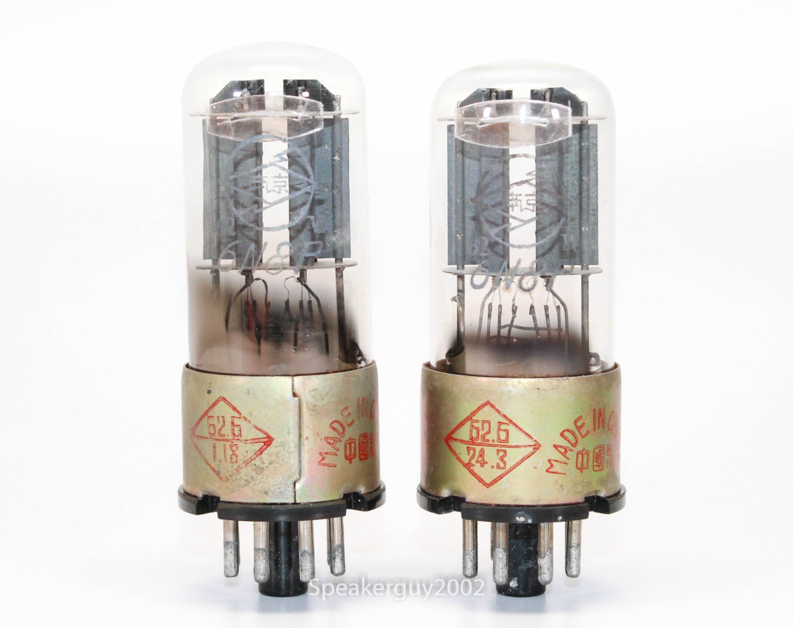 2X Nanking Metal Base 6H8C 6N8P 6SN7 Vacuum Tubes / KT5