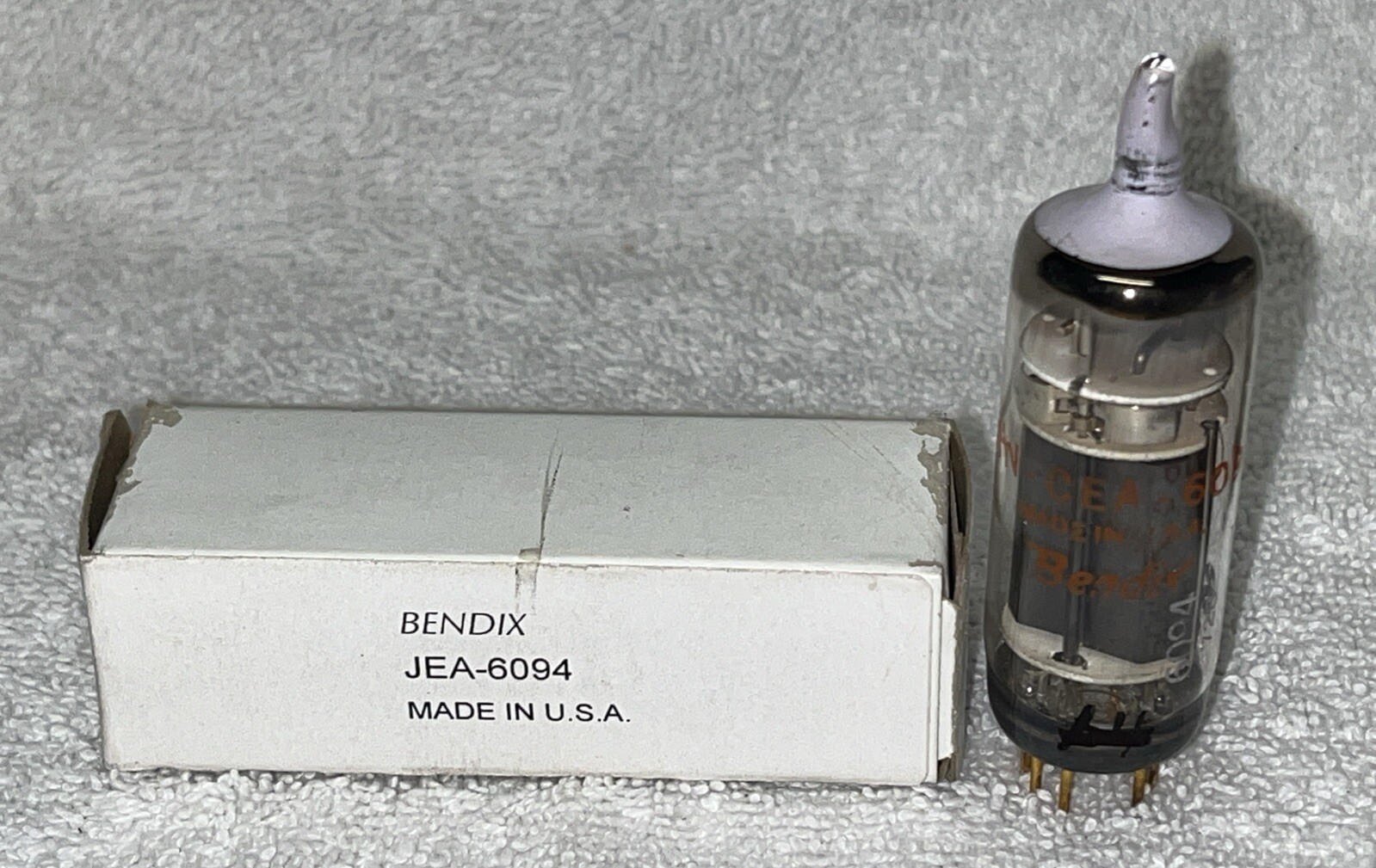 NOS Bendix JEA 6094 Specially Selected Gold Pin Black Plate Audio Tube TV7 Test