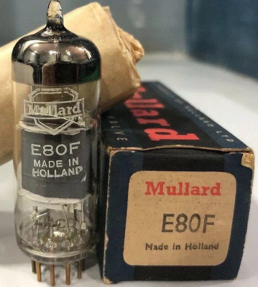 Mullard E80F NOS NIB 6084 Tube Gold EF86 sub Philips Audio